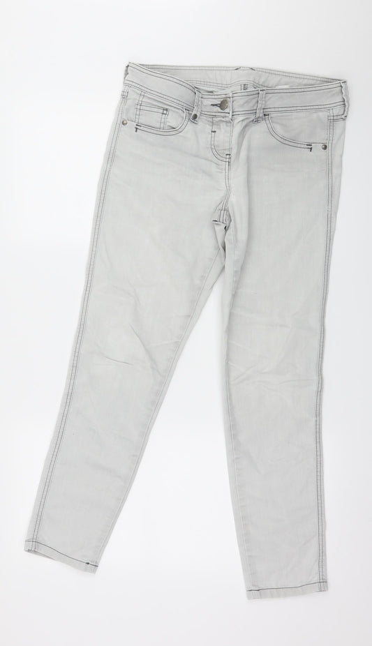 Womens UK Size 10 Marks and Spencer Regular Fit Skinny Grey Jeans