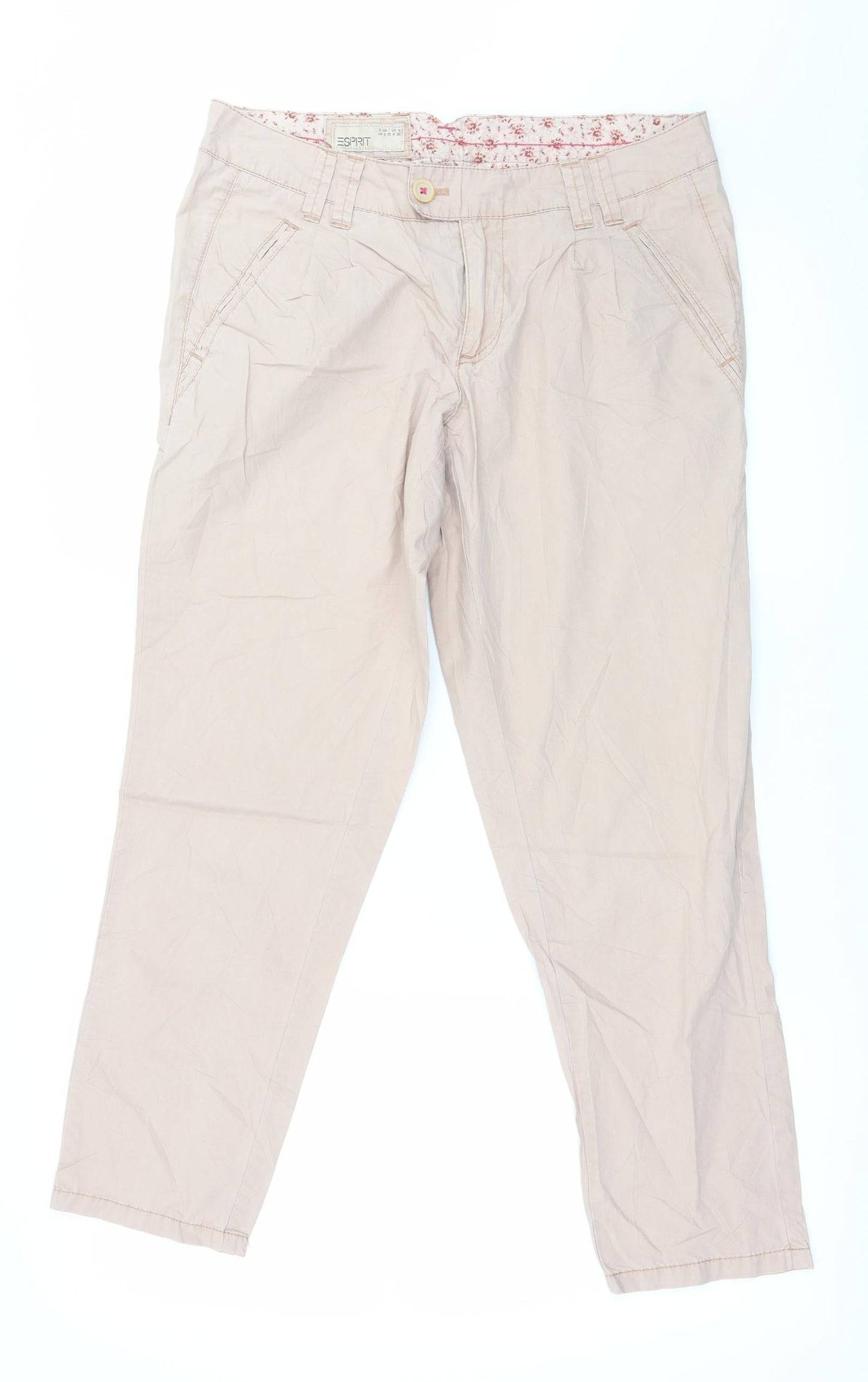 Espirit Womens Pink   Trousers  Size 10 L27 in