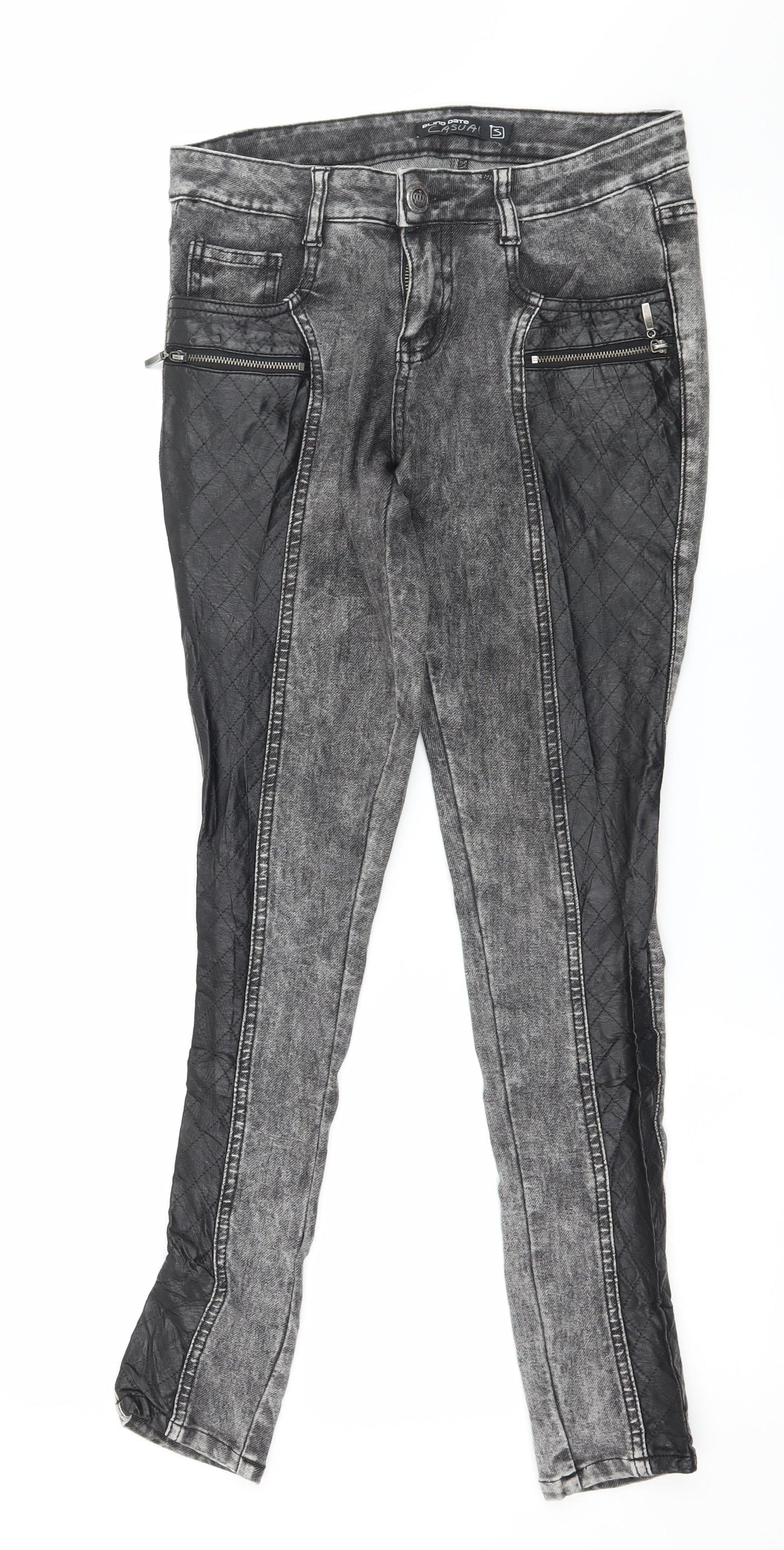 Blind Date Womens Grey  Denim Skinny Jeans Size S L29 in