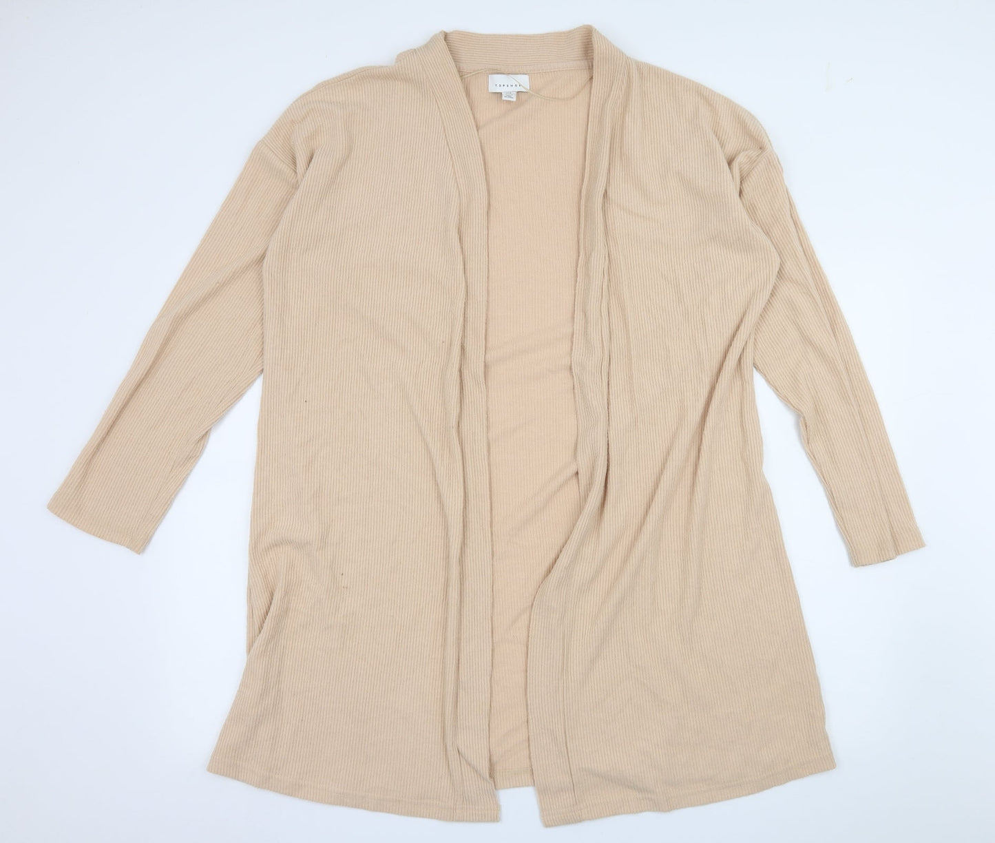 Topshop Womens Pink  Jersey Cardigan Jumper Size M  - Ribbed