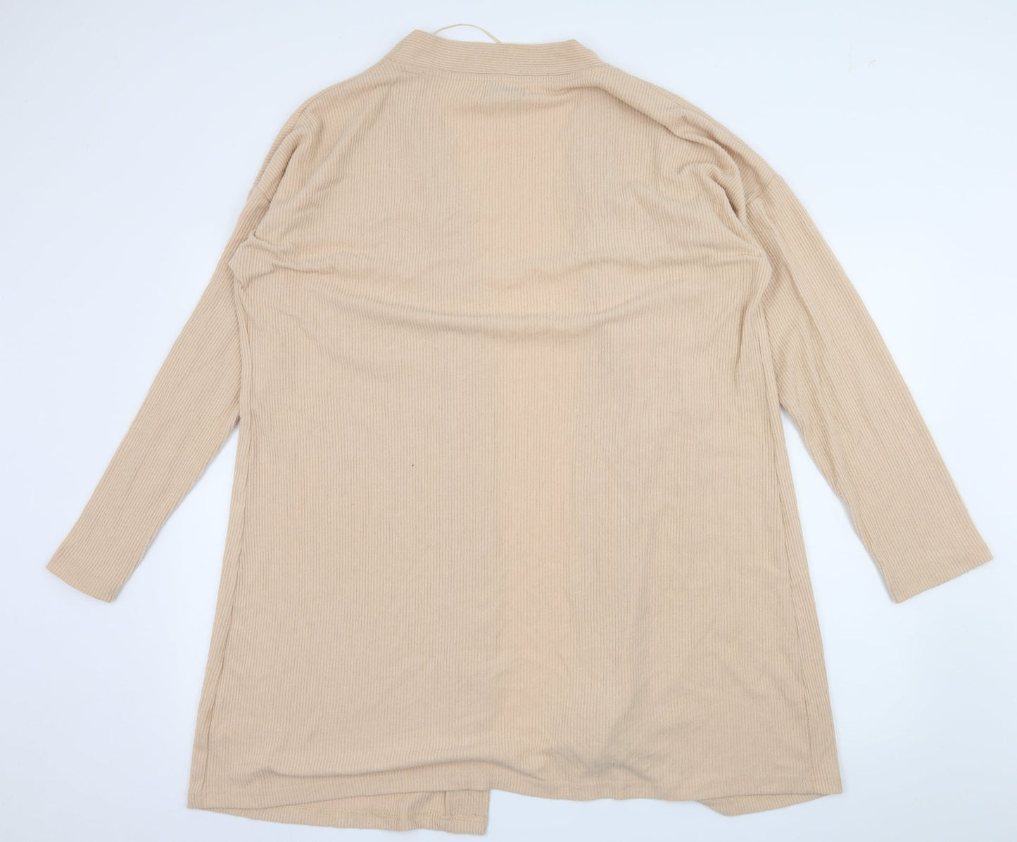 Topshop Womens Pink  Jersey Cardigan Jumper Size M  - Ribbed