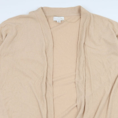 Topshop Womens Pink  Jersey Cardigan Jumper Size M  - Ribbed