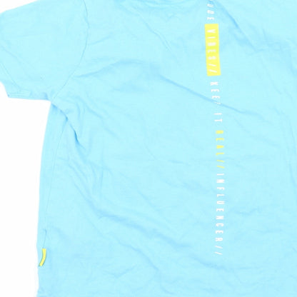 Primark Boys Blue  Jersey Basic T-Shirt Size 7-8 Years  - Dude