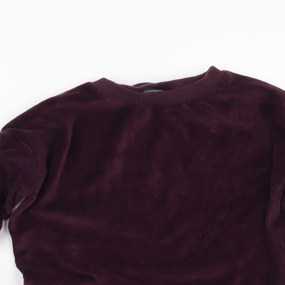 NEXT Girls Purple   Pullover Sweatshirt Size 6 Years  - Robot