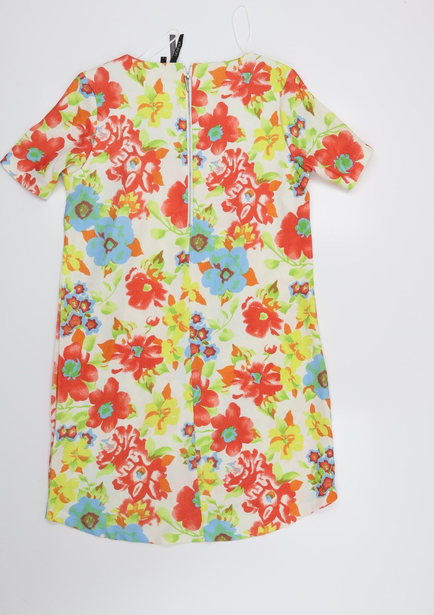 Intuition Womens White Floral Rayon Sheath  Size 10