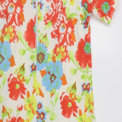 Intuition Womens White Floral Rayon Sheath  Size 10