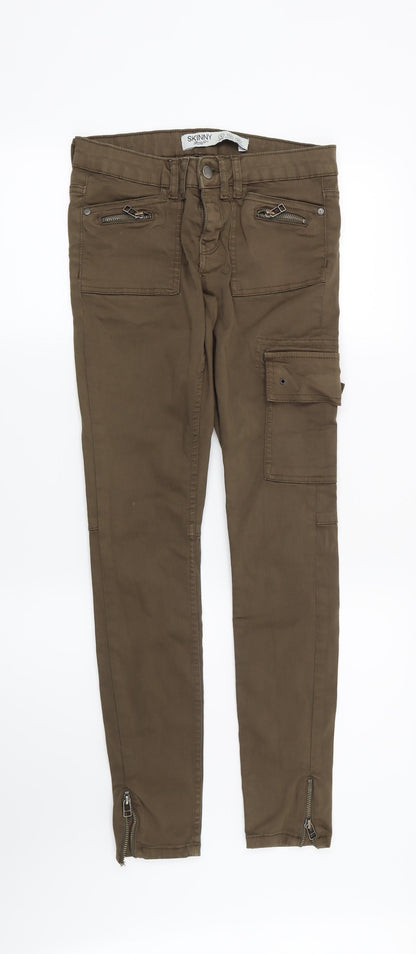 Denim CO Womens Green   Skinny Jeans  L28 in