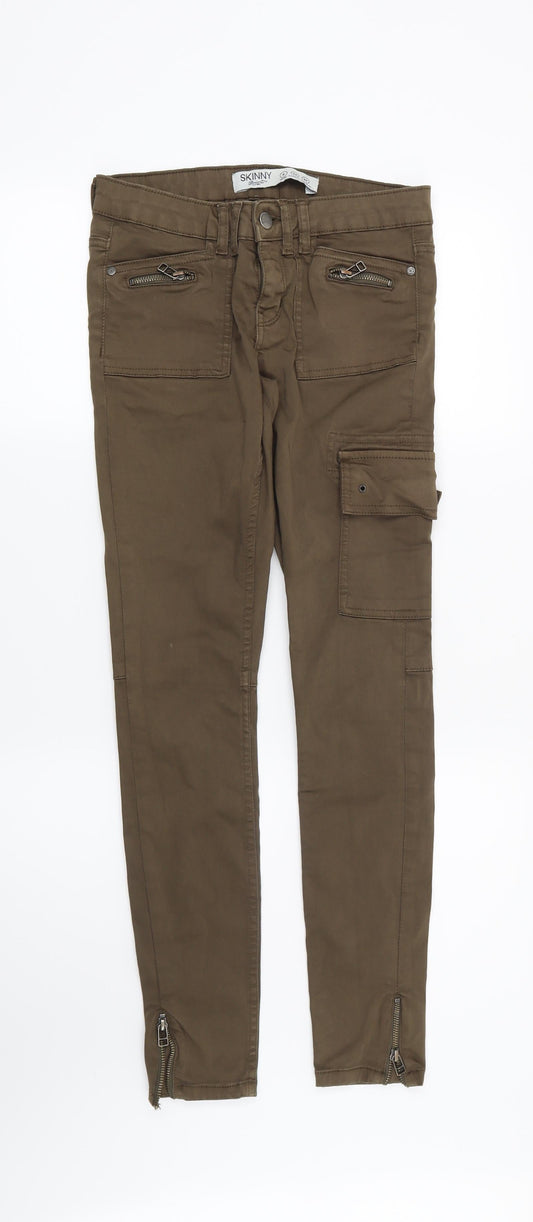 Denim CO Womens Green   Skinny Jeans  L28 in