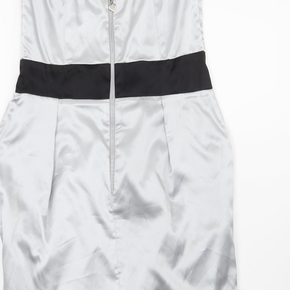 Goddess London Womens Silver Batik  Bodycon  Size 12