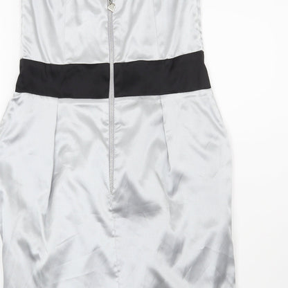 Goddess London Womens Silver Batik  Bodycon  Size 12