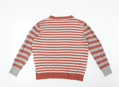 Next Womens Red Striped  Pullover Jumper Size 12