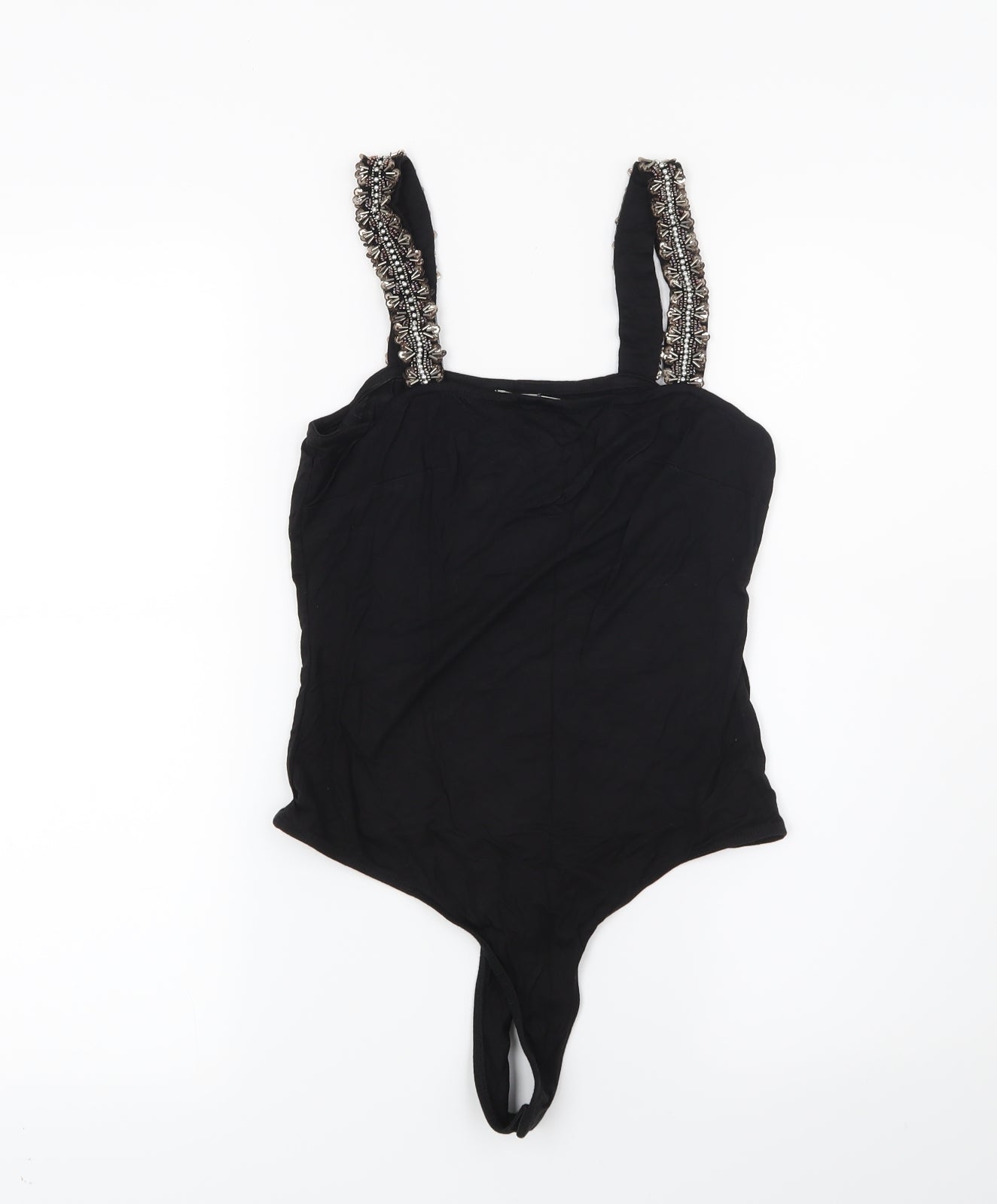 Womens UK Size 8 ASOS Black Basic Blouse
