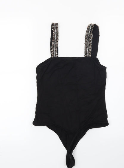 Womens UK Size 8 ASOS Black Basic Blouse
