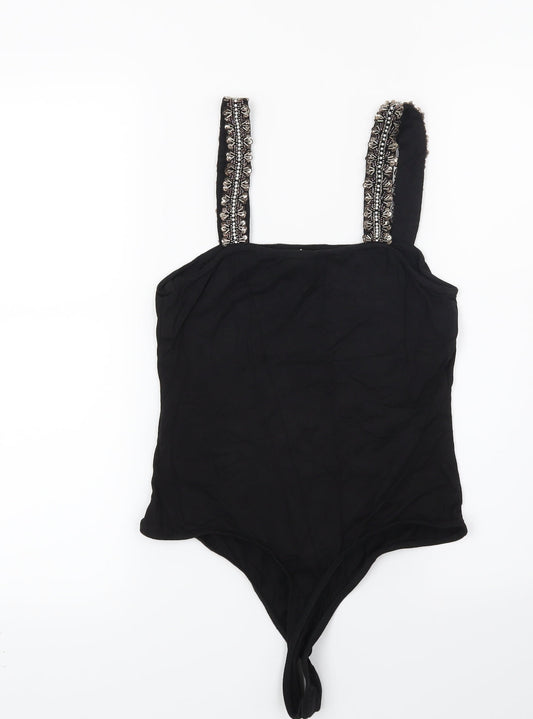 Womens UK Size 8 ASOS Black Basic Blouse