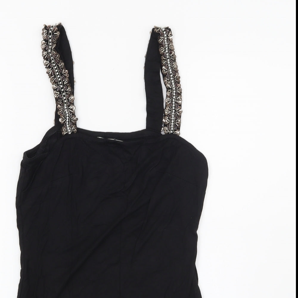 Womens UK Size 8 ASOS Black Basic Blouse