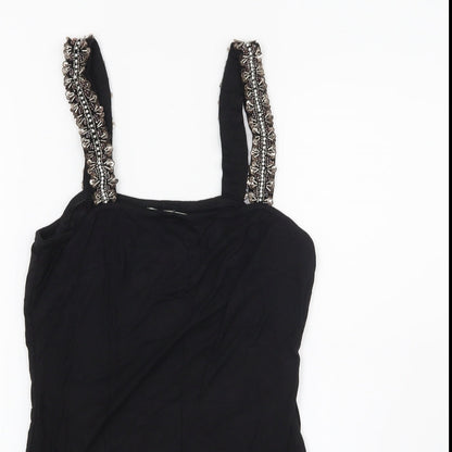 Womens UK Size 8 ASOS Black Basic Blouse