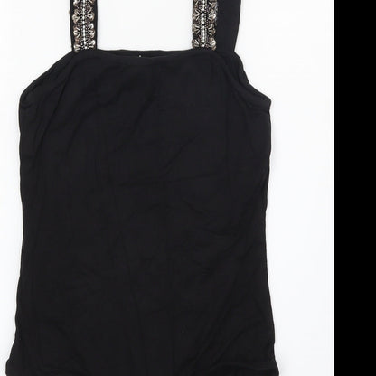 Womens UK Size 8 ASOS Black Basic Blouse
