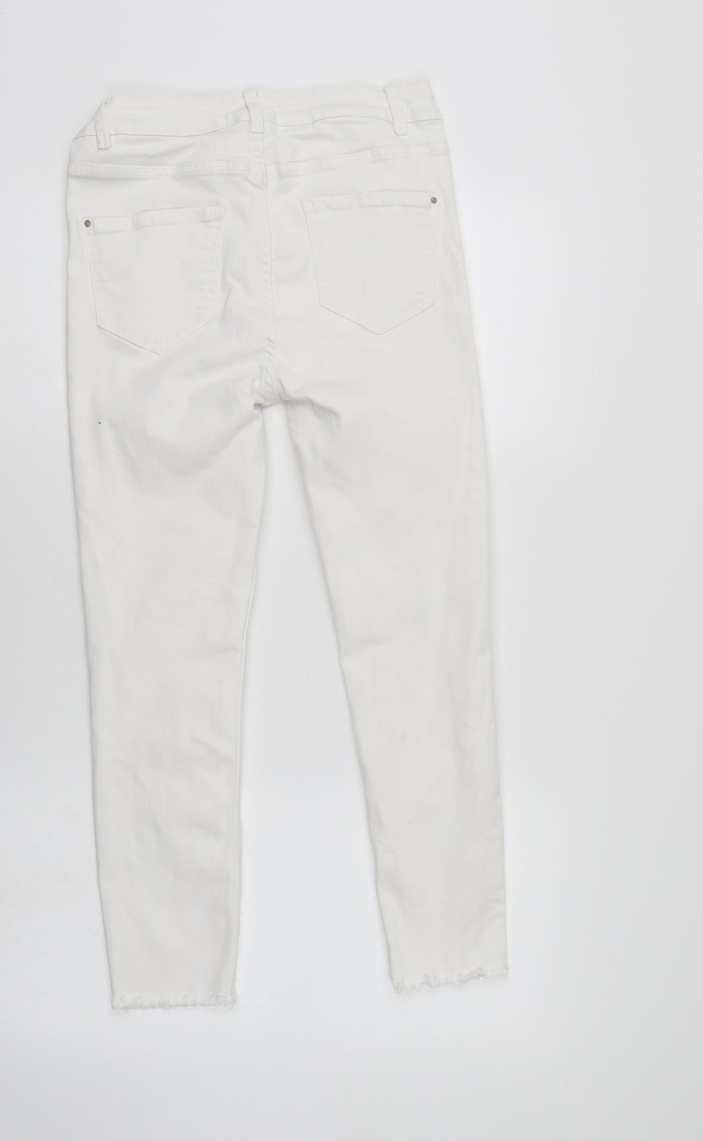 New Look Womens White  Denim Skinny Jeans Size 10 L23 in