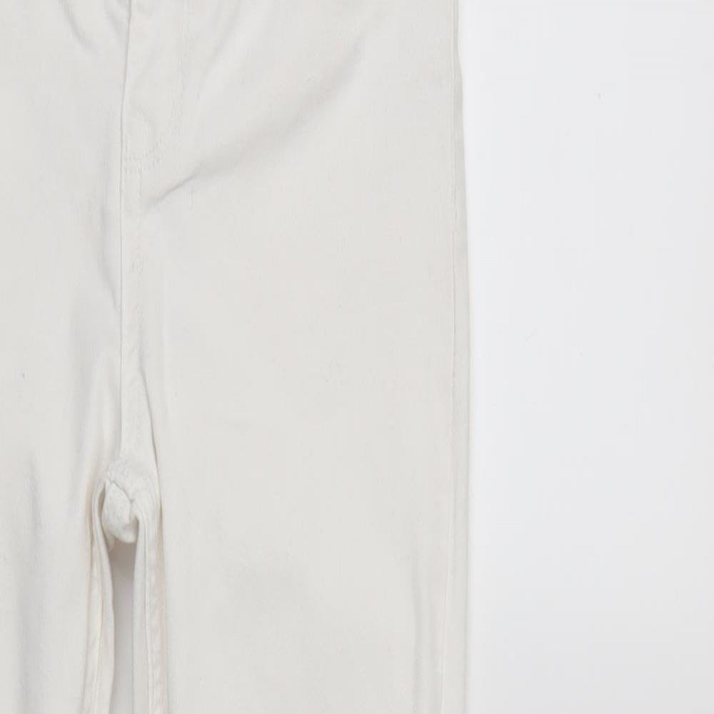 New Look Womens White  Denim Skinny Jeans Size 10 L23 in