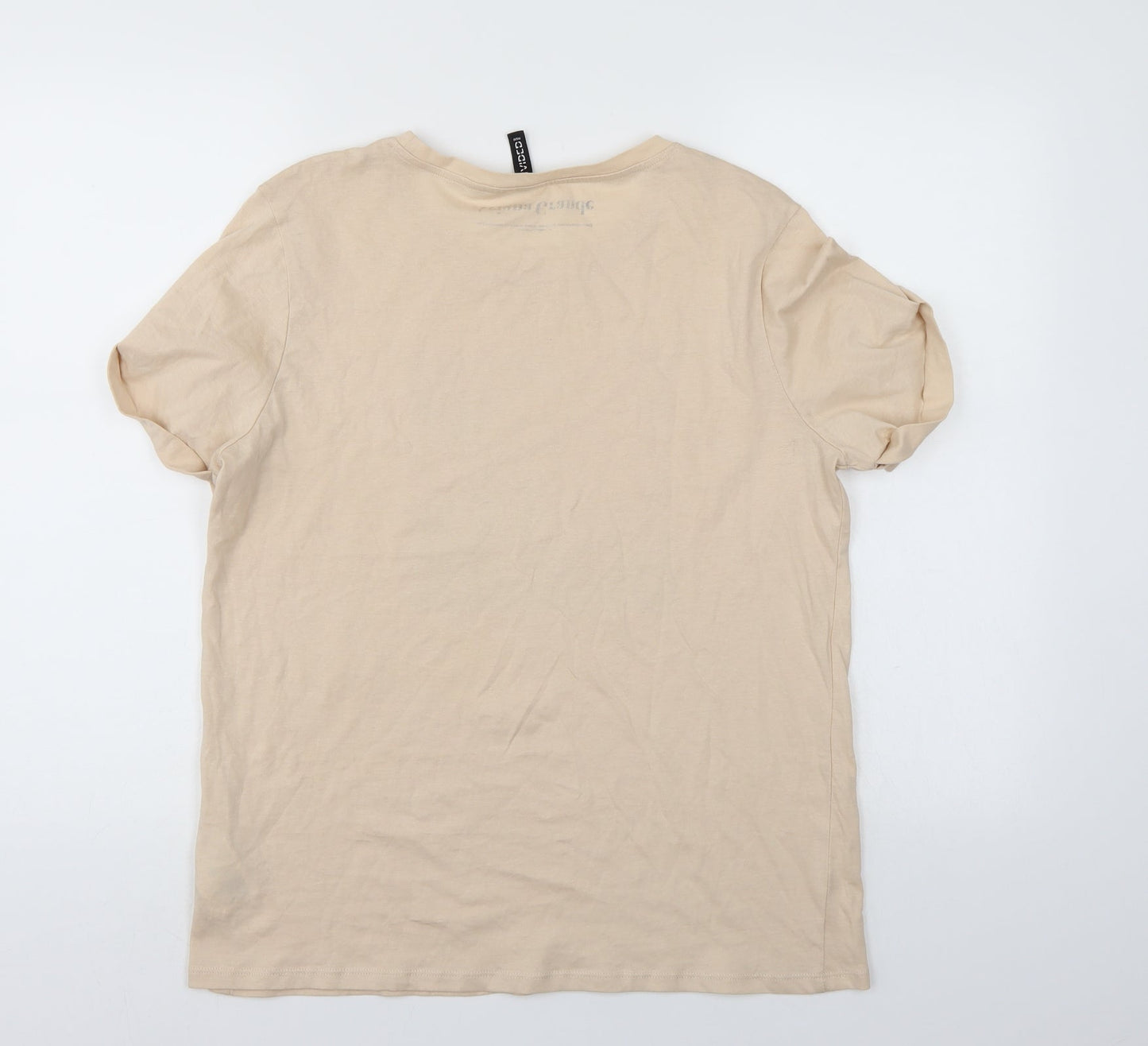 Womens UK Size S Divided Ivory Basic T-Shirt