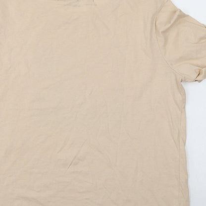 Womens UK Size S Divided Ivory Basic T-Shirt