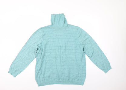 Bonmarché Womens Green Striped  Pullover Jumper Size L