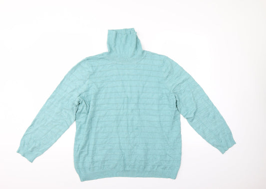 Bonmarché Womens Green Striped  Pullover Jumper Size L