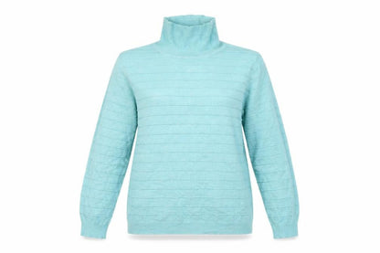 Bonmarché Womens Green Striped Pullover Jumper Size L