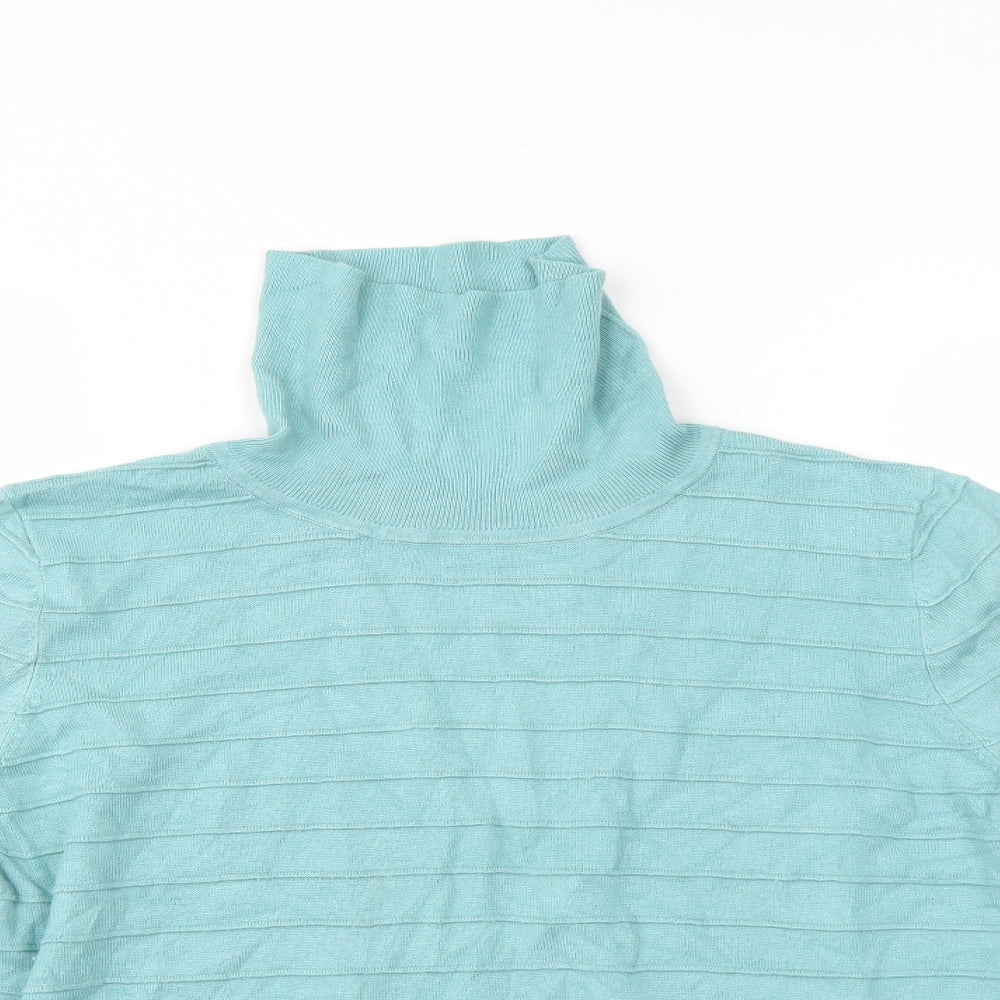 Bonmarché Womens Green Striped  Pullover Jumper Size L