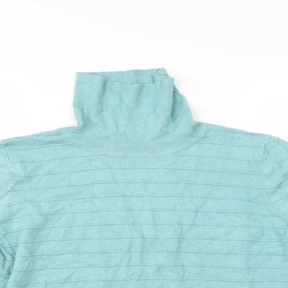 Bonmarché Womens Green Striped  Pullover Jumper Size L