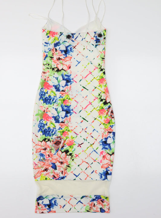 Diva Womens Multicoloured Floral  Bodycon