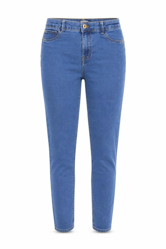 Womens UK Size 12 Denim & Co. Regular Fit Tapered Blue Jeans