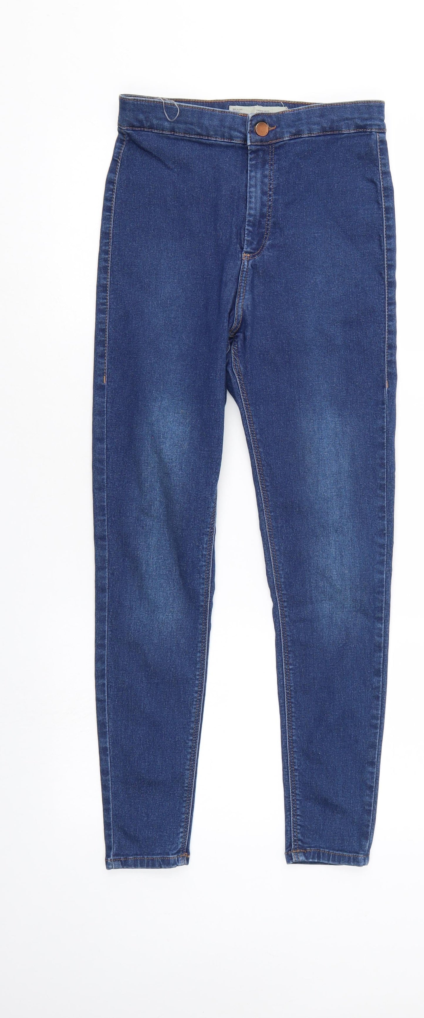 Mens UK Size 28 Top Shop Regular Fit Skinny Blue Jeans