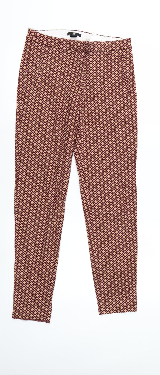 Womens UK Size 6 H&M Regular Fit  Multicoloured Trousers