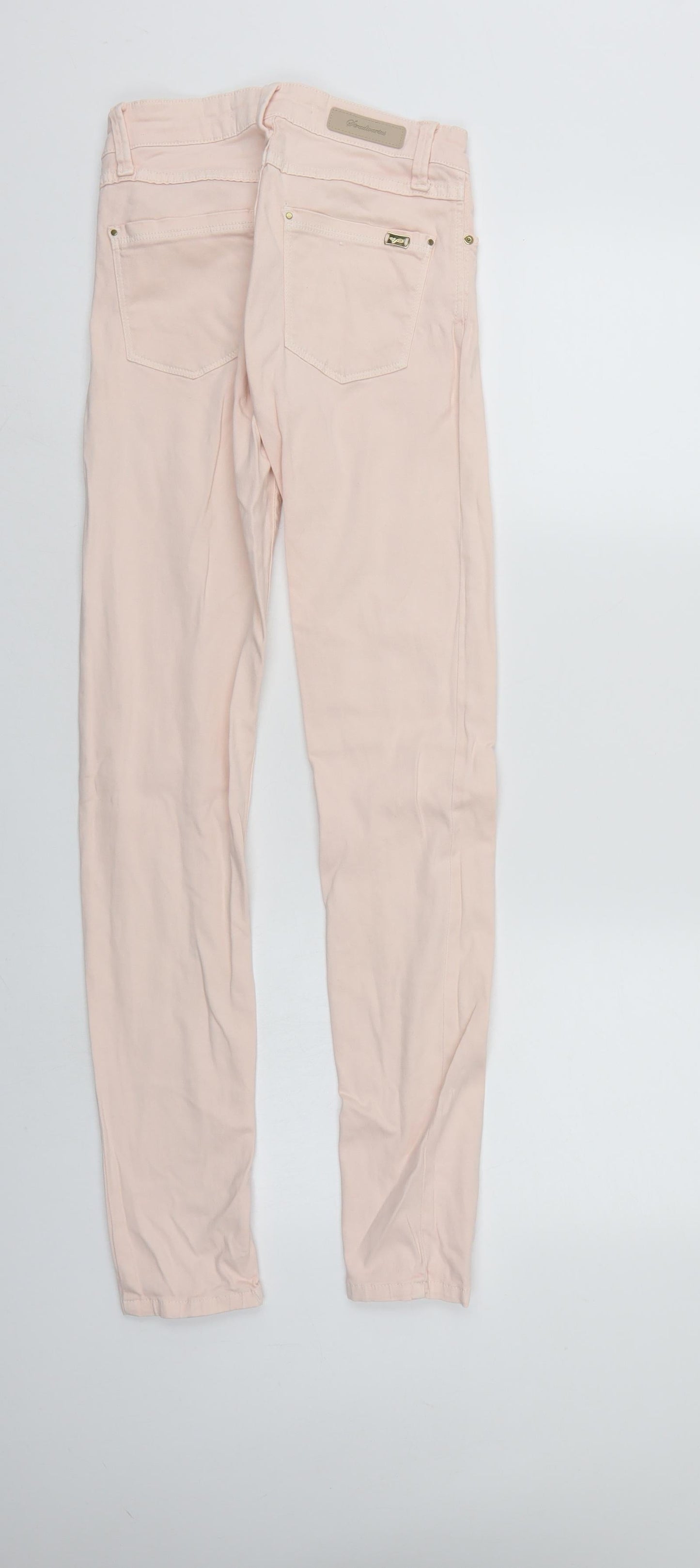 Womens UK Size 6 Stradivarius Regular Fit Skinny Pink Jeans