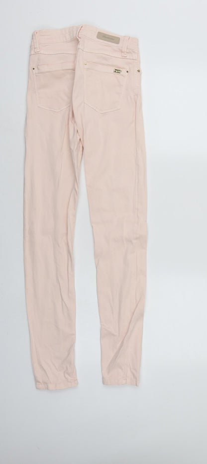 Womens UK Size 6 Stradivarius Regular Fit Skinny Pink Jeans