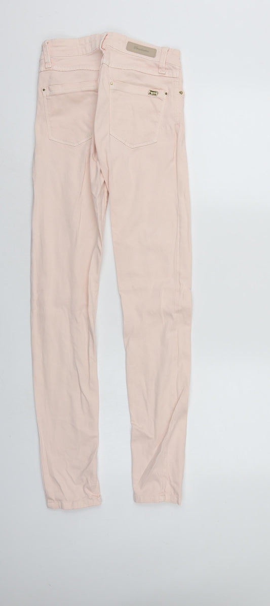 Womens UK Size 6 Stradivarius Regular Fit Skinny Pink Jeans