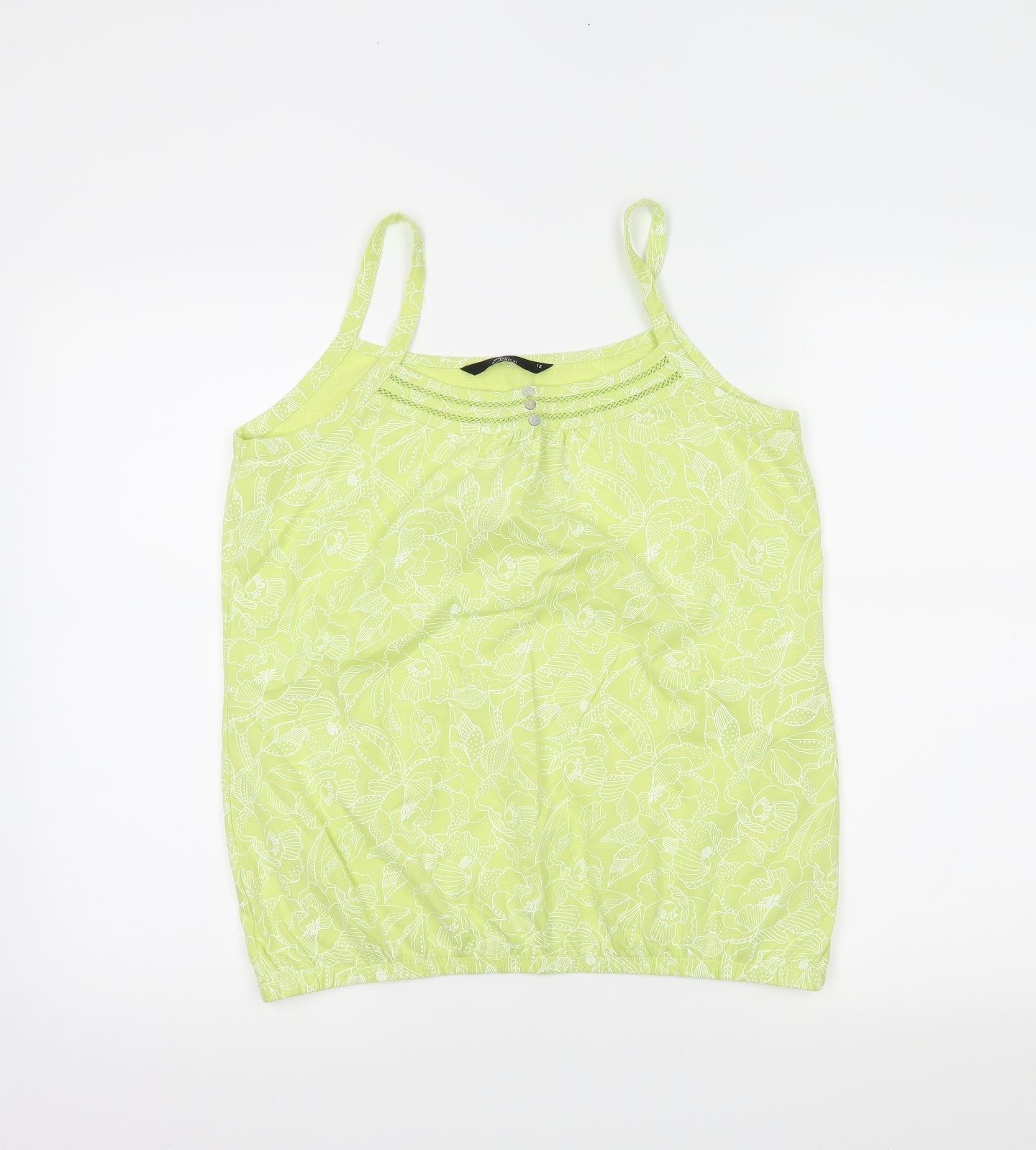 Womens UK Size 12 BM Green Basic Tank