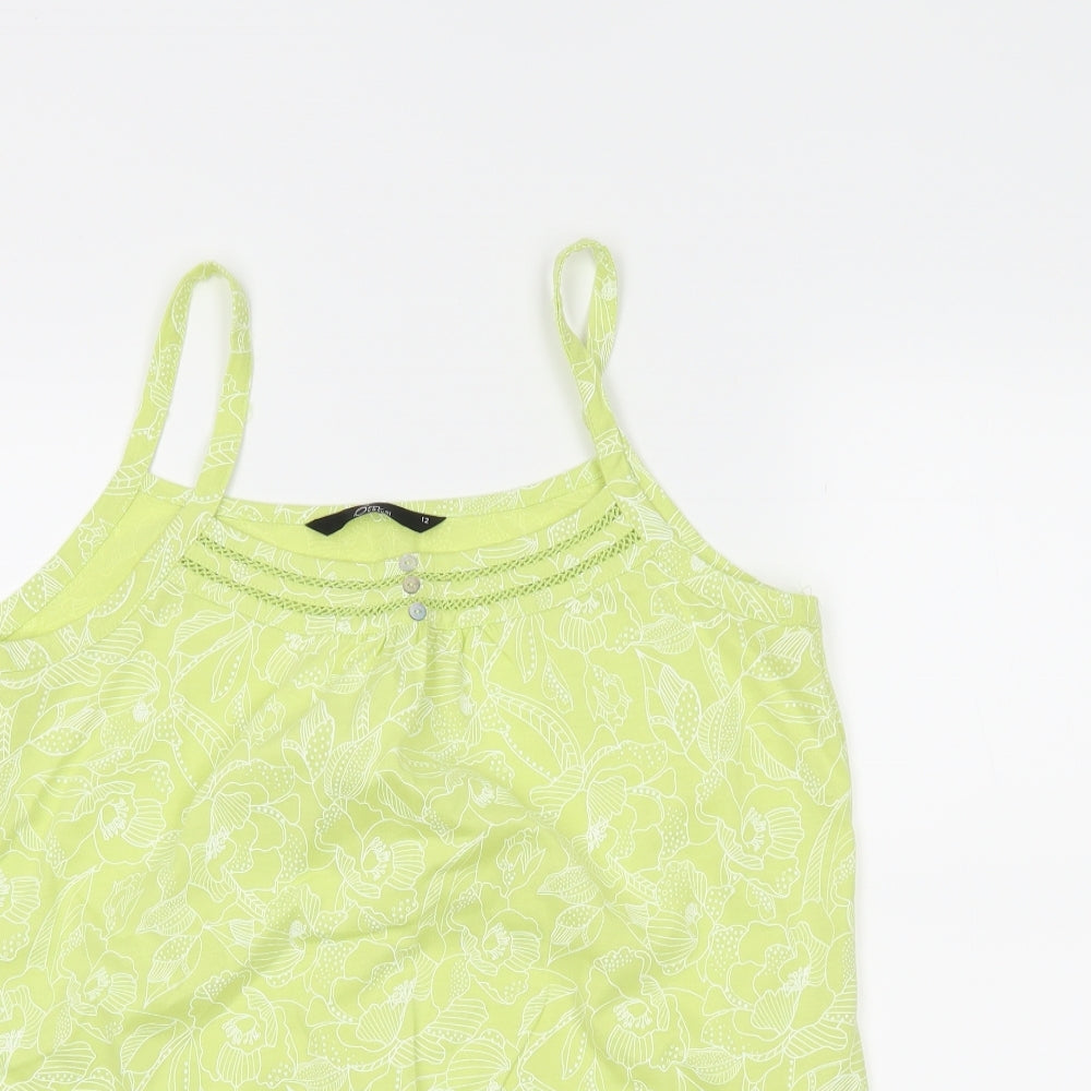 Womens UK Size 12 BM Green Basic Tank