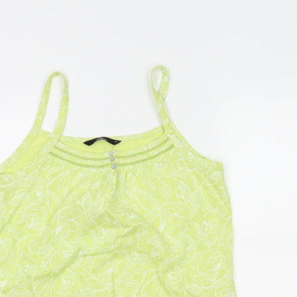 Womens UK Size 12 BM Green Basic Tank