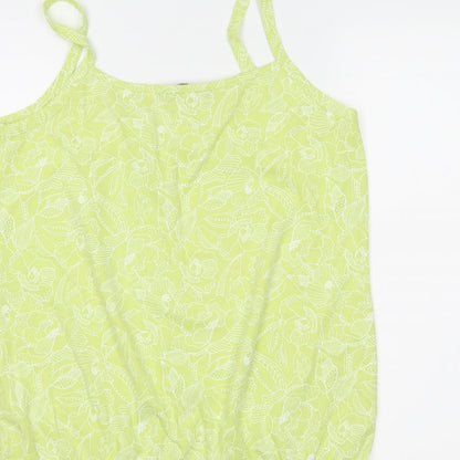 Womens UK Size 12 BM Green Basic Tank