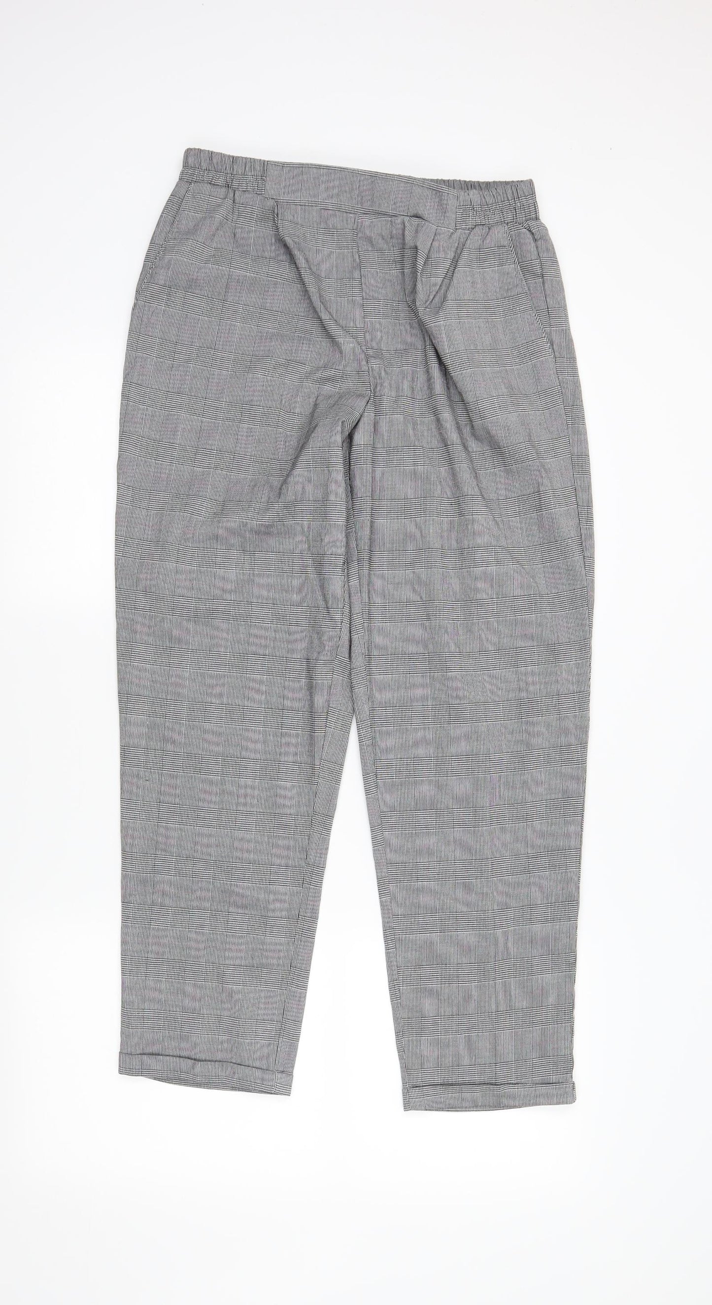 Womens UK Size XL sinsay Regular Fit Dress Pants Grey Trousers