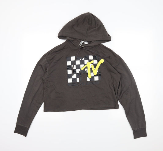 H&M Womens Grey   Pullover Hoodie Size S