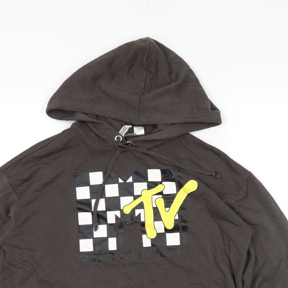 H&M Womens Grey   Pullover Hoodie Size S