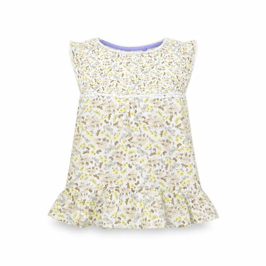 TU Girls White Floral  Fit & Flare  Size 3 Years
