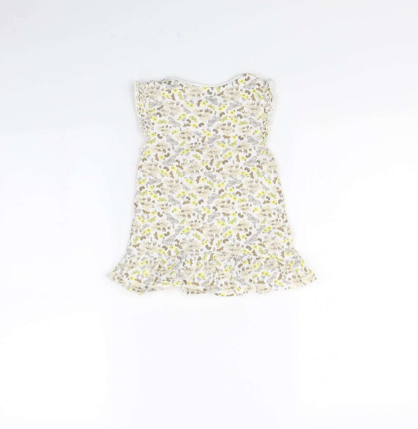 TU Girls White Floral  Fit & Flare  Size 3 Years