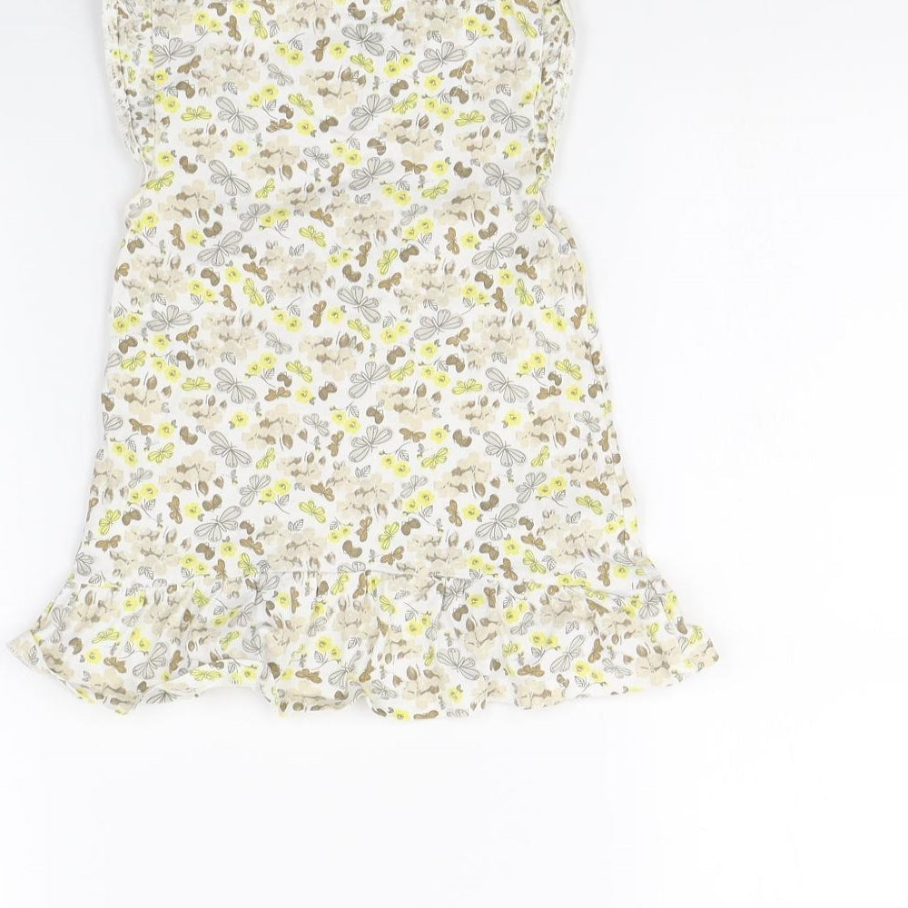 TU Girls White Floral  Fit & Flare  Size 3 Years