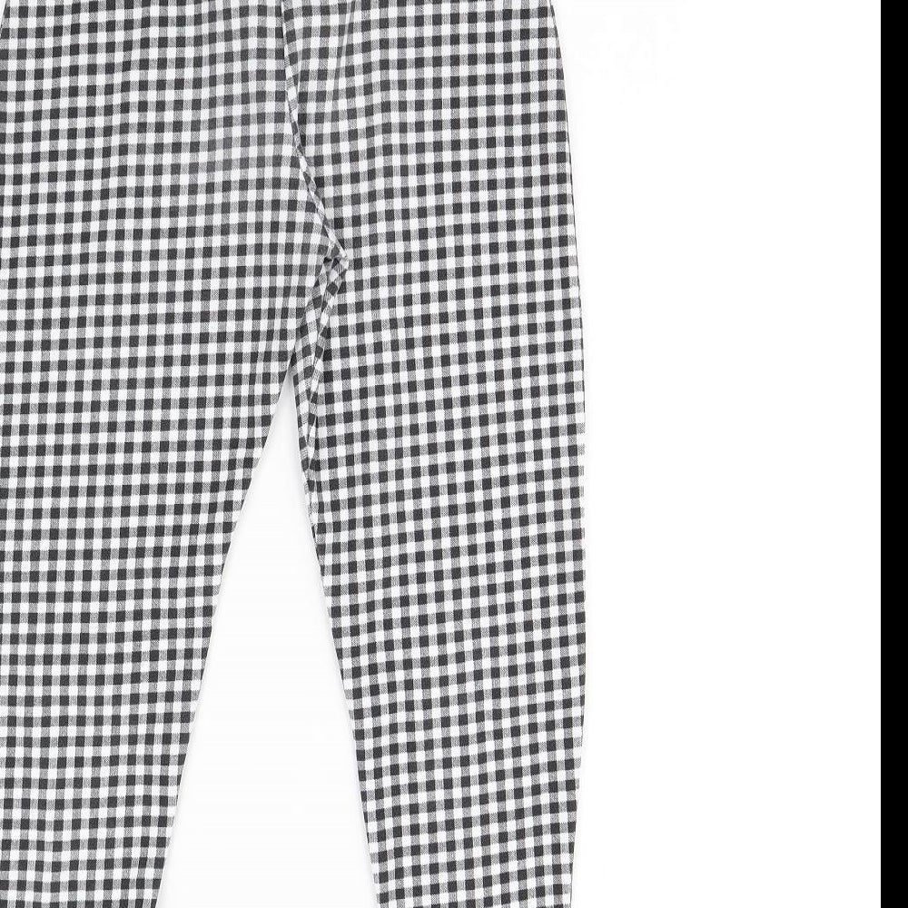 pretty little thing Womens Black Plaid  Trousers  Size 8 L24 in