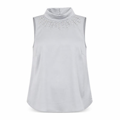 Preworn Womens Silver   Basic Blouse Size 16