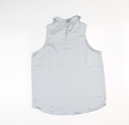 Preworn Womens Silver   Basic Blouse Size 16